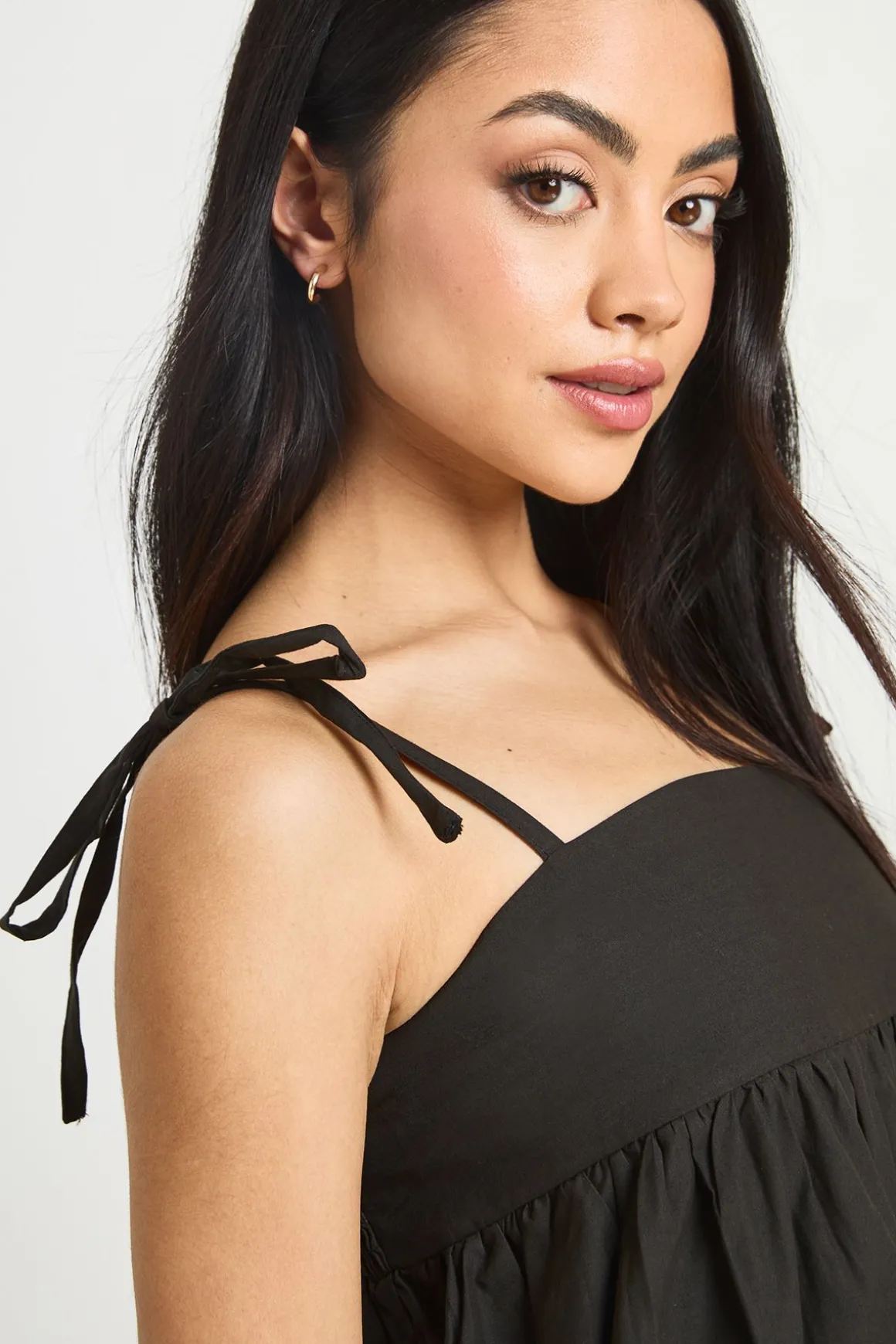 Robe Mini Boule Bouffante En Popeline De Coton