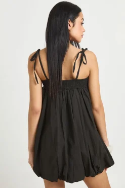 Robe Mini Boule Bouffante En Popeline De Coton