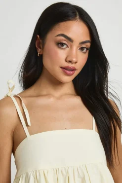 Robe Mini Boule Bouffante En Popeline De Coton