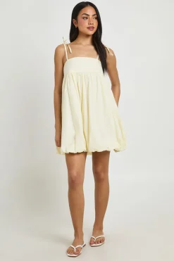Robe Mini Boule Bouffante En Popeline De Coton