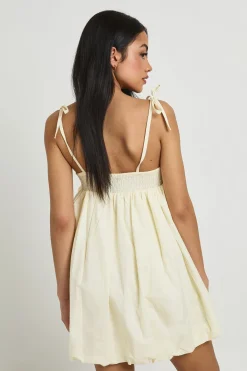 Robe Mini Boule Bouffante En Popeline De Coton