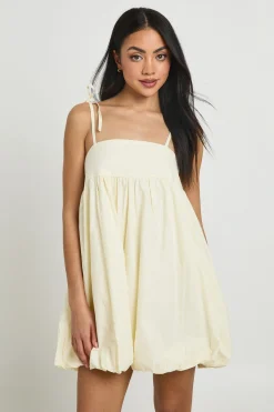 Robe Mini Boule Bouffante En Popeline De Coton