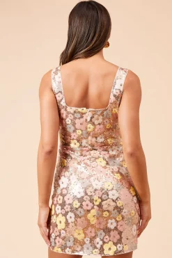 Robe Mini à Bretelles et Paillettes DP Luxe