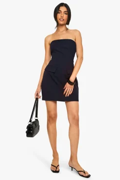 boohoo Robe Mini Bustier Ajustée<Femme Tailleurs|Robes Patineuses