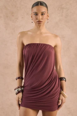Robe Mini Bustier À Détails Drapés