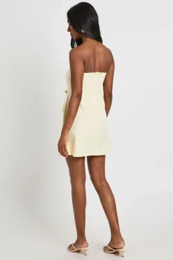 Robe Mini Bustier Tissée Avec Détail Nœud
