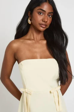 Robe Mini Bustier Tissée Avec Détail Nœud