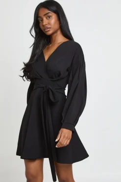 Robe Mini Cache-cœur À Épaules Dénudées