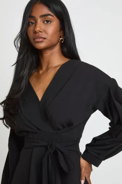Robe Mini Cache-cœur À Épaules Dénudées