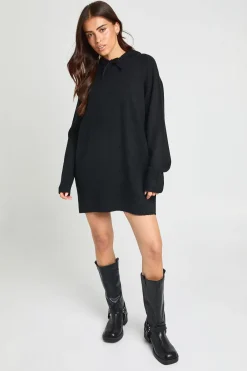 boohoo Robe Mini À Casynthétiqueche En Maille Oversize<Femme Pulls Et Gilets|Toutes Les Mailles
