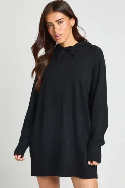 boohoo Robe Mini À Casynthétiqueche En Maille Oversize<Femme Pulls Et Gilets|Toutes Les Mailles