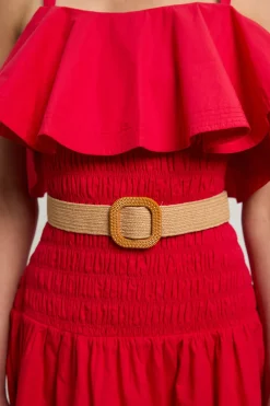 KarenMillen Robe Mini Ceinturée En Popeline De Coton À Surpiqûres Contrastées<Femme Robes|Toutes Les Robes