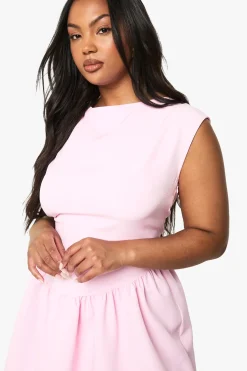 ROBE MINI À COL BATEAU