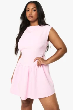 ROBE MINI À COL BATEAU