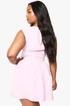 ROBE MINI À COL BATEAU