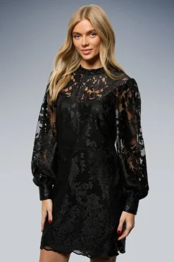 Oasis Robe Mini à Col Cœur en Maille Brodée<Femme Robes À Manches Longues|Robes