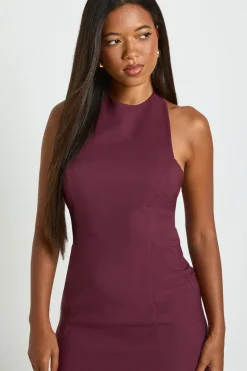 boohoo Robe Mini à Col Halter et Ourlet Asymétrique<Femme Robes Patineuses|Robes Remise De Diplôme