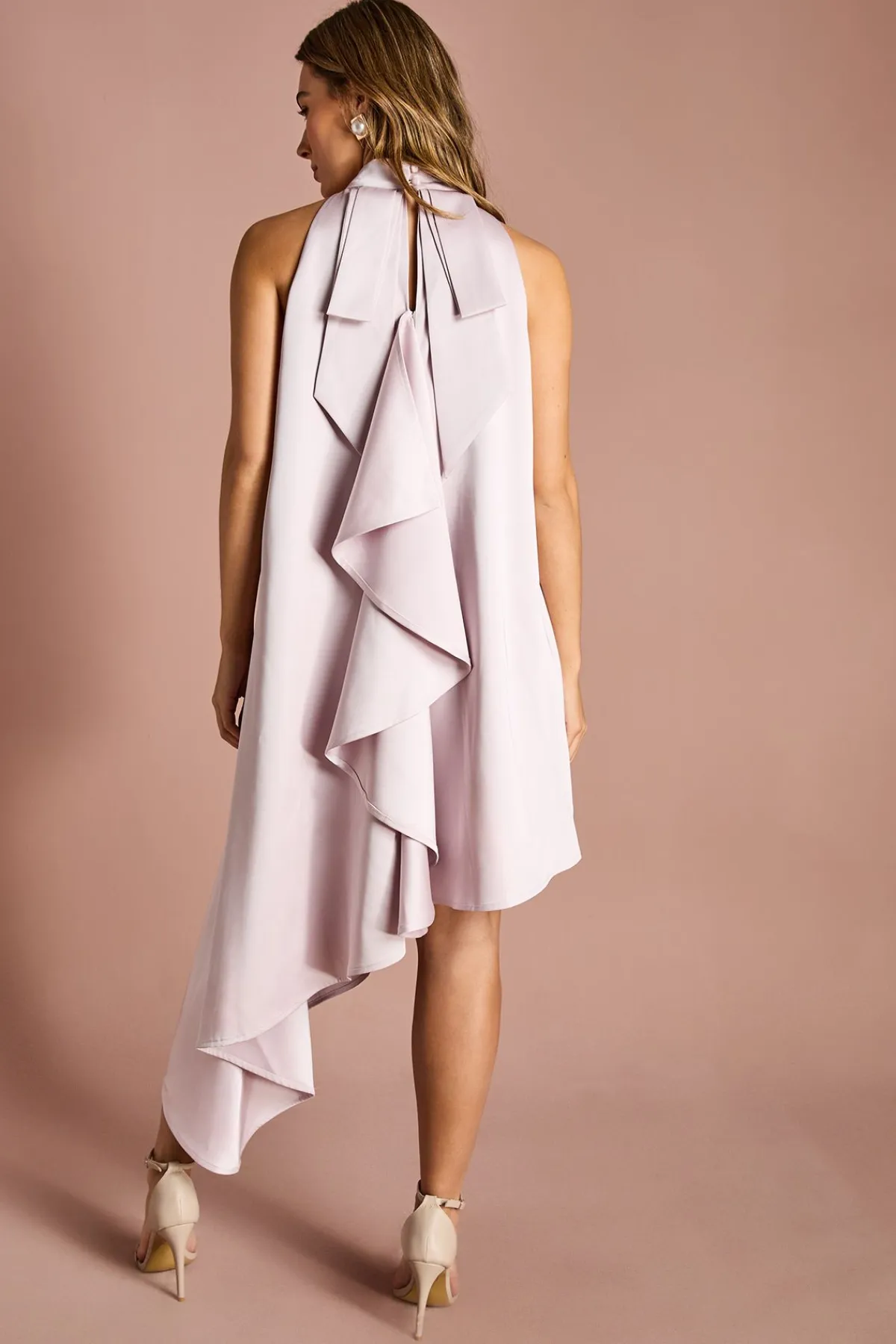 Coast Robe Mini à Col Halter, Ourlet Asymétrique et Nœud au Dos<Femme Robes|Robes Dos Nu