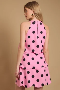 Oasis Robe Mini à Col Licou à Volants Festonnés<Femme Robes|Robe Invitée Mariage
