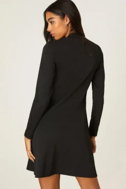 Dorothy Perkins Robe Mini Col Montant à Boutons en Ponte<Femme Toutes Les Robes|Robes À Manches Longues