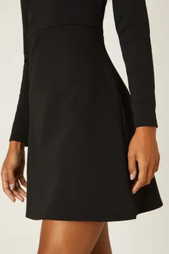 Dorothy Perkins Robe Mini Col Montant à Boutons en Ponte<Femme Toutes Les Robes|Robes À Manches Longues