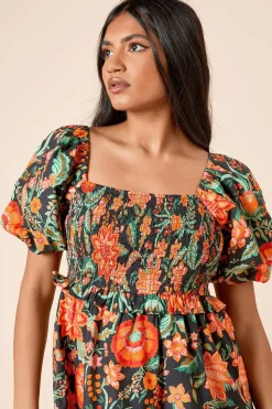 Robe Mini à Corsage Froncé Petite