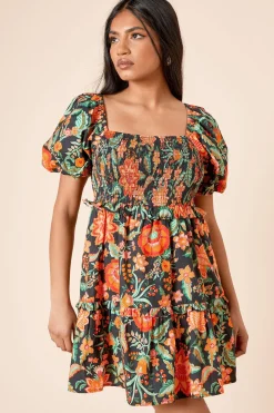 Robe Mini à Corsage Froncé Petite
