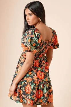 Robe Mini à Corsage Froncé Petite