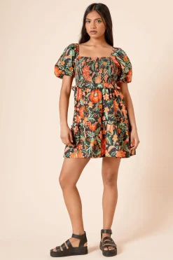 Robe Mini à Corsage Froncé Petite
