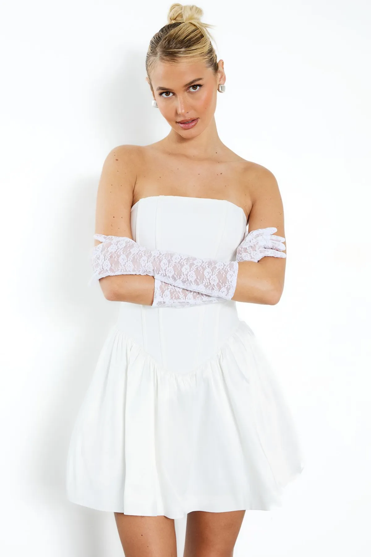 boohoo Robe mini corset bandage patineuse<Femme Robes Corset|Robes Patineuses