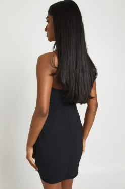 boohoo Robe Mini Corset Dos Nu En Bengaline Avec Encolure Licou Et Découpes<Femme Robes Corset|Robes Moulantes