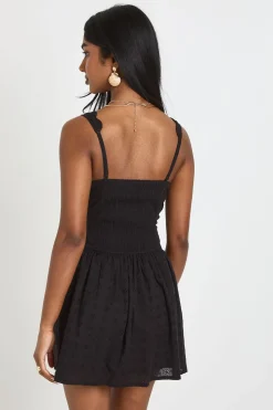 Robe Mini Corset À Encolure Festonnée En Broderie Anglaise