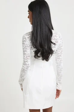 boohoo Robe Mini Corset en Dentelle à Col Montant<Femme Robes Corset|Robes Moulantes