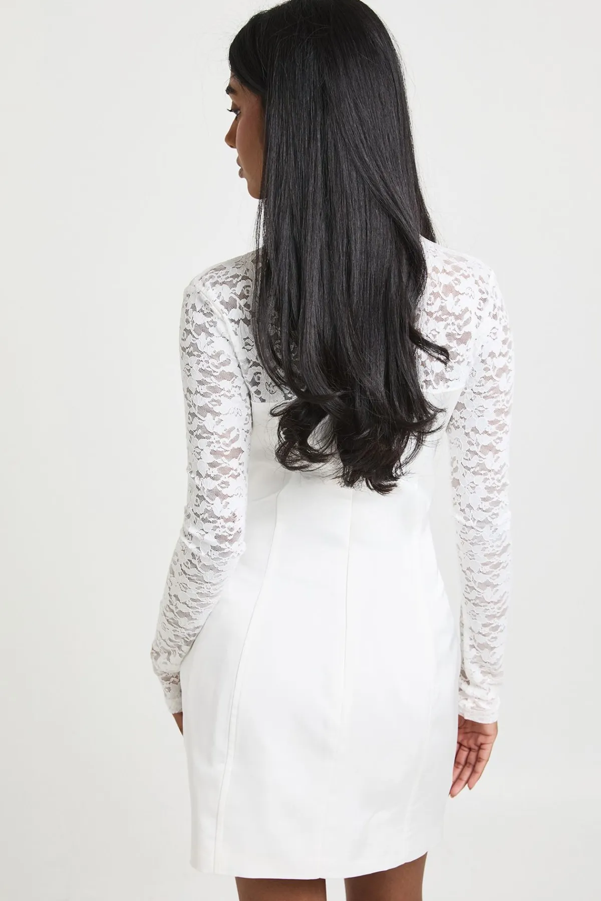 boohoo Robe Mini Corset en Dentelle à Col Montant<Femme Robes Corset|Robes Moulantes