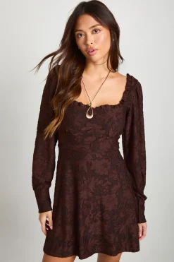 Robe Mini Corset Floral Dévoré Style Laitière