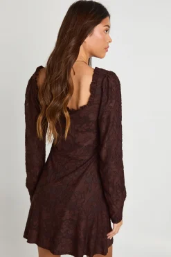 Robe Mini Corset Floral Dévoré Style Laitière