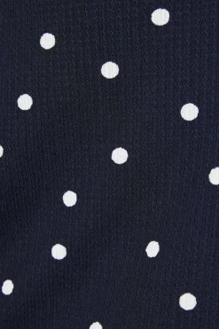 Dorothy Perkins Robe Mini Courte à Manches Courtes en Jersey à Pois Navy Petite<Femme Robes|Robe Invitée Mariage