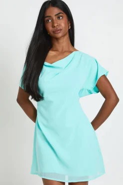 Robe Mini Dos Nu Avec Détail Drapé En Mousseline