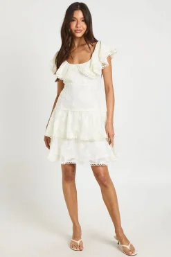 boohoo Robe Mini Dos Nu À Détails Volantés Effet Dévoré Pour Occasion Spéciale<Femme Robes|Toutes Les Robes