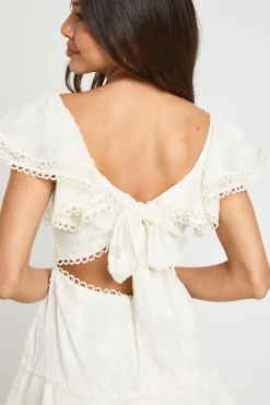 boohoo Robe Mini Dos Nu À Détails Volantés Effet Dévoré Pour Occasion Spéciale<Femme Robes|Toutes Les Robes