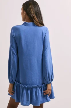 Dorothy Perkins Robe Mini Droite à Col Noué<Femme Toutes Les Robes|Robes À Manches Longues