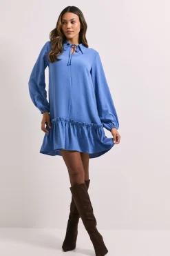 Dorothy Perkins Robe Mini Droite à Col Noué<Femme Toutes Les Robes|Robes À Manches Longues