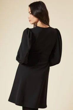 Robe Mini Droite en Scuba avec Ceinture