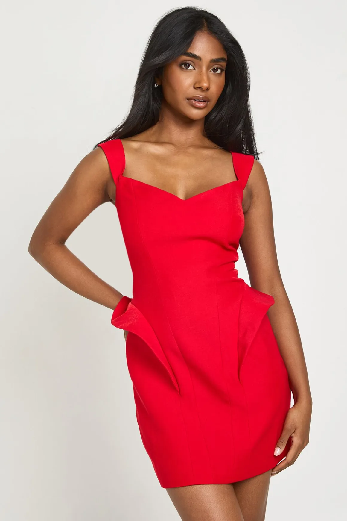 Robe Mini À Détail Corset Structuré