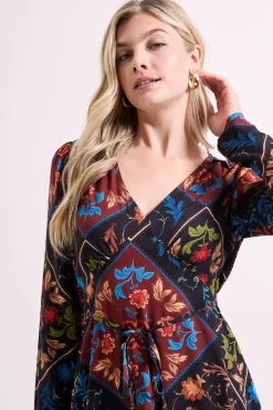 Dorothy Perkins Robe Mini Empire à Manches Longues avec Détail d'Épaules Froncées<Femme Toutes Les Robes|Robes À Manches Longues