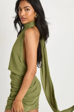 boohoo Robe Mini en Chiffon à Encolure Halter<Femme Robes Moulantes|Robes