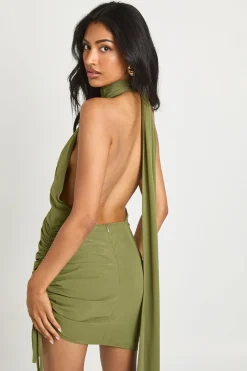 boohoo Robe Mini en Chiffon à Encolure Halter<Femme Robes Moulantes|Robes