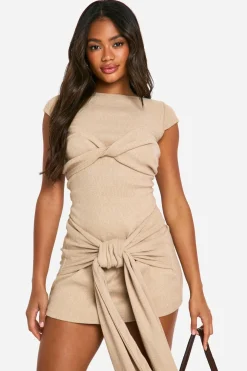 Robe Mini en Côte Brossée