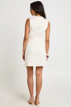 boohoo Robe Mini En Denim Boutonnée Avec Détails De Coutures<Femme Denim|Denim