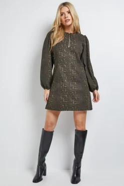 Dorothy Perkins Robe Mini en Denim à Imprimé avec Fermeture Éclair<Femme Denim|Denim